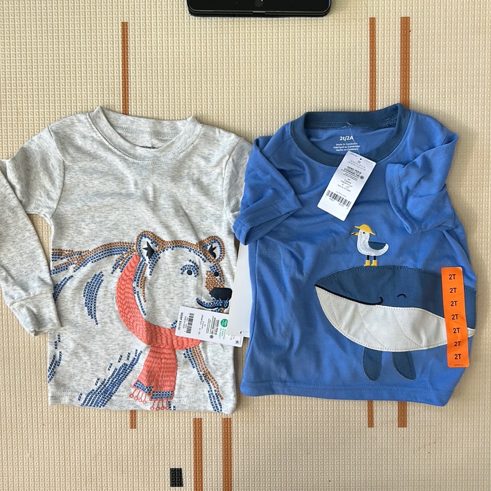 Long sleeve and short sleeve shirts